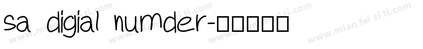 sa digial numder字体转换